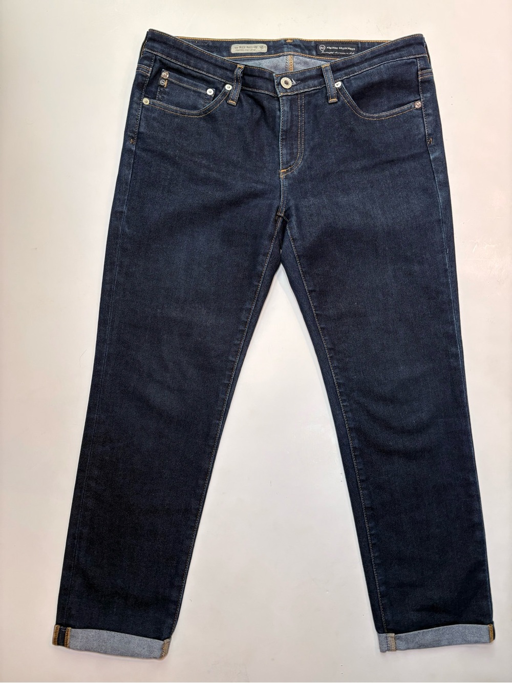 Ag Adriano Goldschmied The Stilt Dark Indigo Slim Straight Jeans
